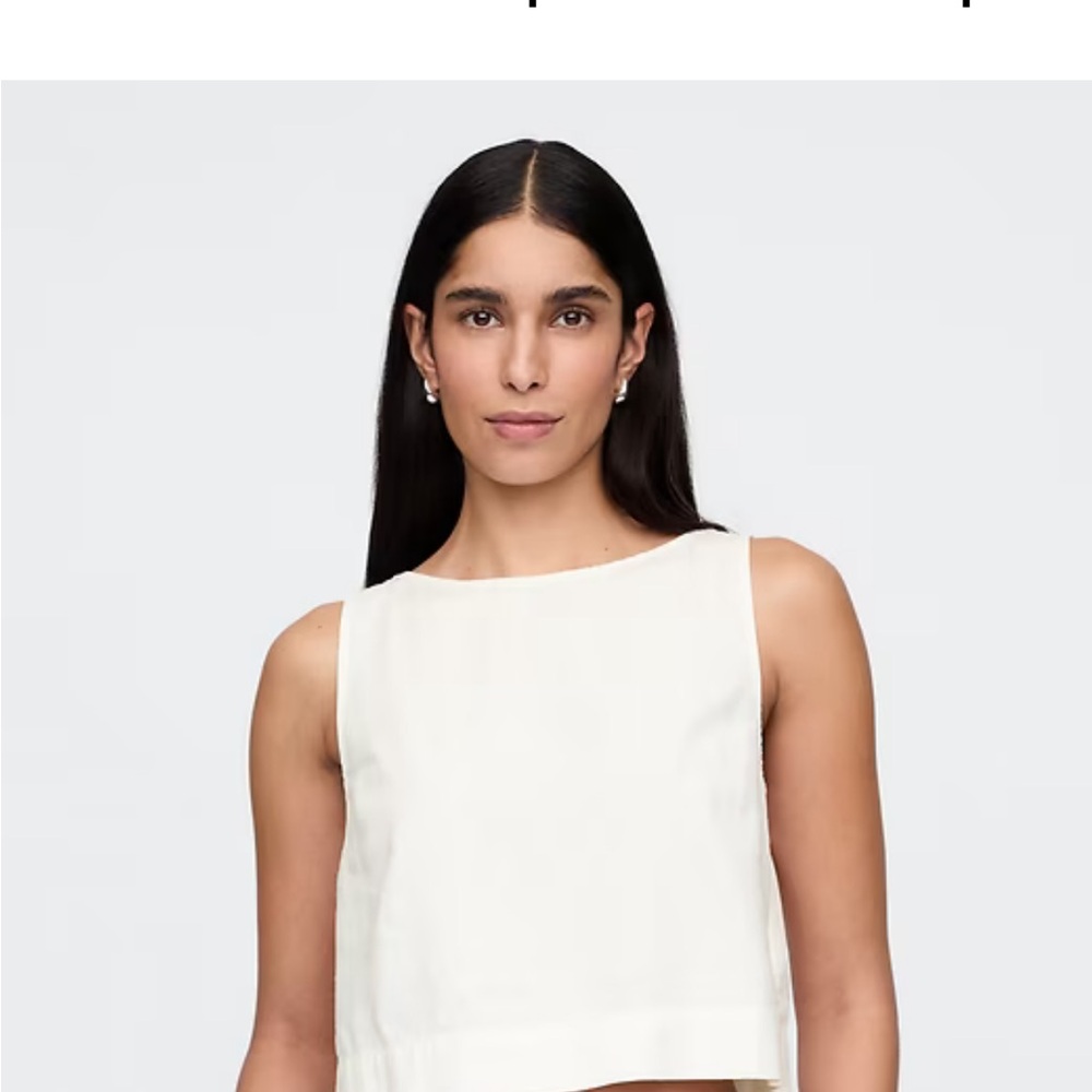 Gap Elegant White Sleeveless Top